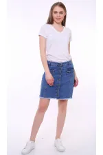 Kısa Kot Etek 105-02-(S-XL) Kısa Kot Etek 105-02-(S-XL)
