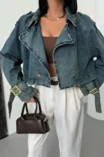 Kısa Oversize Trençkot 6078-62-(S+L+4) Kısa Oversize Trençkot 6078-62-(S+L+4)