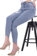 Asimetrik Paça Kot Pantolon 713-15-(27-32) Asimetrik Paça Kot Pantolon 713-15-(27-32)
