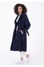 Kemerli Uzun Trençkot 6077-17-(S+L+4) Kemerli Uzun Trençkot 6077-17-(S+L+4)