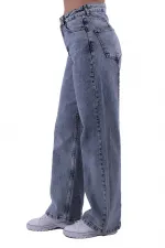 Arkası Düğme Detaylı Relax Kot Pantolon  1733-08-(27-32)