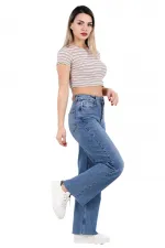 Dikişsiz Paça Beş Düğmali Relax Kot Pantolon 917-06-(27-32) Dikişsiz Paça Beş Düğmali Relax Kot Pantolon 917-06-(27-32)