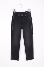 Şerit Fermuarlı Kot Pantolon 7004-03-(26-31)