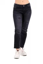 Boyfriend Yırtıklı Yamalı Kot Pantolon 899-03-(27-32) Boyfriend Yırtıklı Yamalı Kot Pantolon 899-03-(27-32)