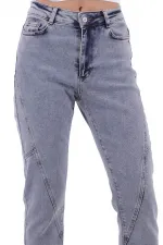 Parçalı Mom Pantolon 778-08-(26-30) Parçalı Mom Pantolon 778-08-(26-30)