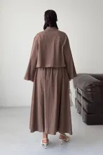 Elasticated Long Skirt HS121-72-(S-L-3) Soil