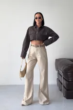 Wide Leg Relax Jeans 7118-65-(27-32) Stone
