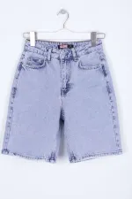 Medium Length Denim Shorts 2001-08-(XS-XXL)