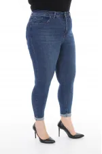 Duble Paça Skinny Kısa Boy Kot Pantolon  820-01-(30-36)
