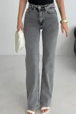 Dikişli Paça Relax Kot Pantolon 7026-40-(28-33)