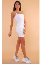 Mom Denim Short with Double Folded Leg Ending 209-50-(S-L-5) White Mom Denim Short with Double Folded Leg Ending 209-50-(S-L-5) White