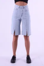 Önü Yırtmaçlı Bermuda Şort  201-42-(S-XL-6-2)