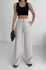 Elastic Waist Linen Pants HS700-94-(S-XL) Light Grey Elastic Waist Linen Pants HS700-94-(S-XL) Light Grey