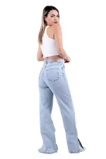 Paçası Yırtmaçlı Boru Paça Kot Pantolon  1931-42-(26-31)