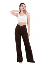 Paçası Yırtmaçlı Mom Fit Kot Pantolon  1732-78-(26-31)
