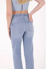 Pensli Bol Paça Kot Pantolon 1730-15-(26-31)