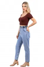 Beli Lastikli Kot Pantolon 759-08-(27-32) Beli Lastikli Kot Pantolon 759-08-(27-32)