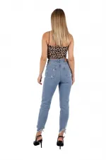 Paçası Mom Fit Kot Pantolon 884-15-(28-33) Paçası Mom Fit Kot Pantolon 884-15-(28-33)