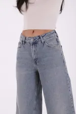 Parçalı Baggy Kot Pantolon  7045-62-(26-31)