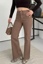 Dekoratif Cep Detaylı Palazzo Kot Pantolon  1710-72-(27-32)