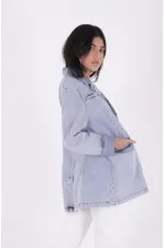 Düğmeli Klasik Blazer Ceket 6066-08-(S+L+4) Düğmeli Klasik Blazer Ceket 6066-08-(S+L+4)