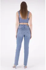 Dikişsiz Paça Bol Paça Relax Kot Pantolon 1726-15-(26-31) Dikişsiz Paça Bol Paça Relax Kot Pantolon 1726-15-(26-31)