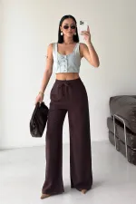 Lastikli Palazzo Pantolon HS708-78-(L-XXL) Lastikli Palazzo Pantolon HS708-78-(L-XXL)