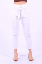 Beli Yüksek Bel Havuç Kemerli Kot Pantolon 736-50-(26-31) Beli Yüksek Bel Havuç Kemerli Kot Pantolon 736-50-(26-31)