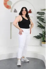 High Waisted Ankle Length Skinny Jean  815-50-(30-36) White