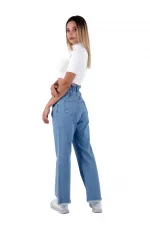 Beli Lastikli Bol Paça Relax Kot Pantolon  789-15-(30-36)