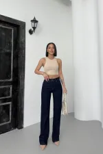 Yüksel Bel Straight Kot Pantolon 7033-17-(28-33)