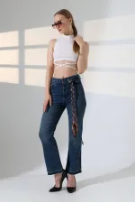 Flare Jeans 7104-01-(28-33) Dark Blue Denim