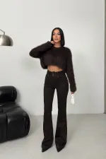 Pensli Geniş Kemerli Kot Pantolon 7151-67-(27-32)