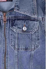 Fermuarlı Püskül Detaylı Kot Ceket 6017-62-(S-XL-6) Fermuarlı Püskül Detaylı Kot Ceket 6017-62-(S-XL-6)