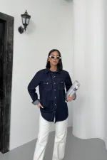 Çıtçıtlı Kot Gömlek 6013-17-(S-XL-6)
