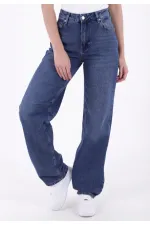 Baggy Jean with Dart Detail 7050-01-(26-29) Dark Blue Denim Baggy Jean with Dart Detail 7050-01-(26-29) Dark Blue Denim
