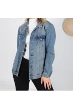 Classic Regular Boyfriend Denim Jacket 650-62-(S-XL-6) Middle Blue - Tinted Classic Regular Boyfriend Denim Jacket 650-62-(S-XL-6) Middle Blue - Tinted