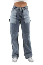 Komando Bol Paça Relax Kot Pantolon 1728-08-(27-32) Komando Bol Paça Relax Kot Pantolon 1728-08-(27-32)