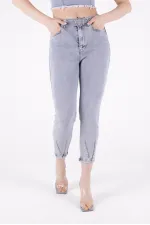 Paçası Droplu ve Detaylı Kot Pantolon 1713-08-(26-31) Paçası Droplu ve Detaylı Kot Pantolon 1713-08-(26-31)