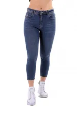 High Waisted Short Skinny Jean  810-06-(26-31) Middle Blue Denim