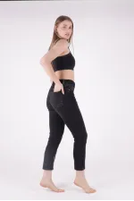 Paçası Droplu ve Detaylı Kot Pantolon  1713-03-(26-31)