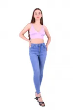 Asimetrik Paçalı Kot Pantolon  935-15-(28-33)