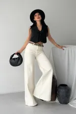 Geniş Paça Kot Pantolon  7082-80-(27-32)