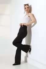 Flared Jeans with Darts on Front Waist  7021-10-(27-32) 