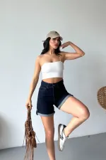 Duble Paça Kot Şort 292-17-(36-42-6-2)