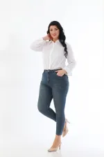 High Waisted Skinny Full Length Jean  515-02-(34-40) Dark Tinted Denim