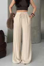 Lastikli Palazzo Pantolon  HS740-65-(S-XL)