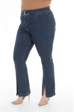 Dizden Yırtmaç Detaylı İspanyol Pantolon  700-02-(30-36)