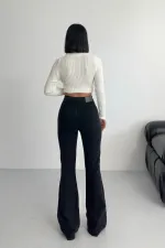 Çok Düğmeli İspanyol Kot Pantolon 7094-23-(27-32)