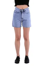 Double Folded Bottom Denim Short 292-08-(S-XL) Snow Light Blue Double Folded Bottom Denim Short 292-08-(S-XL) Snow Light Blue